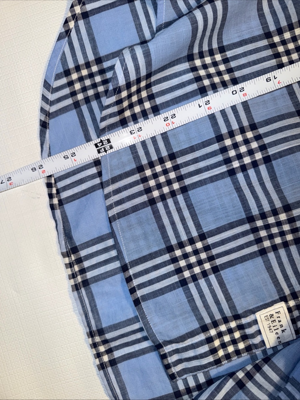 Frank & Eileen Blue Plaid Button-Up Blouse - Picture 7 of 9